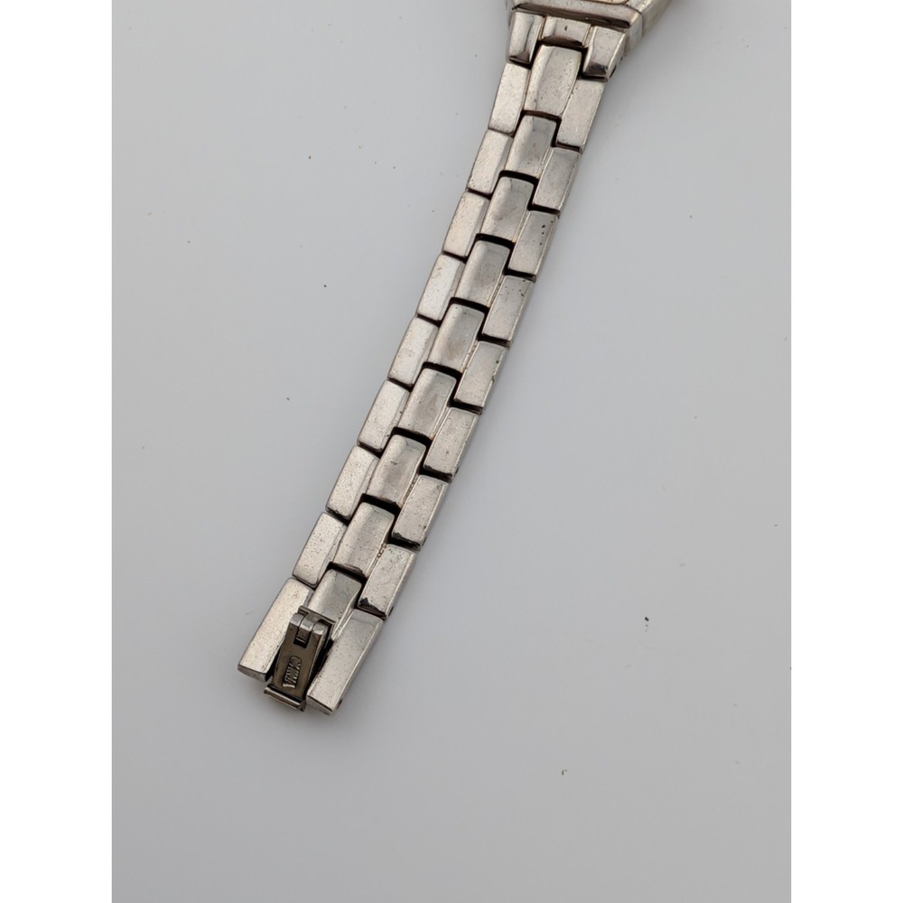 Jaclyn Smith Diamond Quartz Watch Women 20mm Case Silver 6.75" Band- New Battery - Picture 5 of 8